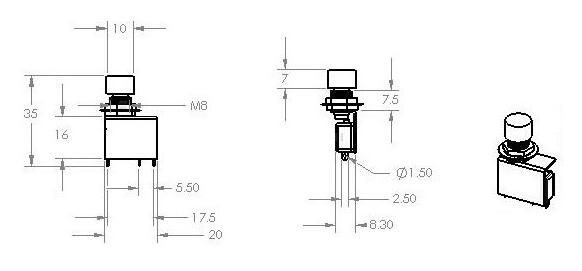 按鈕開(kāi)關(guān)DS-428 帶微動(dòng) 無(wú)鎖復(fù)位按鈕開(kāi)關(guān)