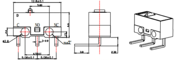 插班型端子微動開關 插班型端子微動開關