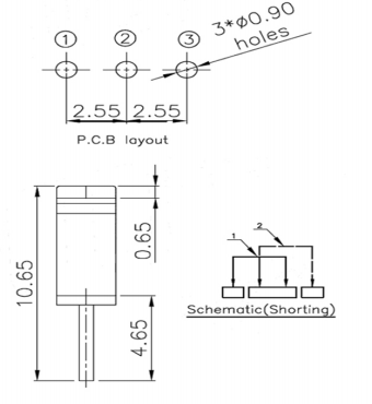 撥動開關電路圖